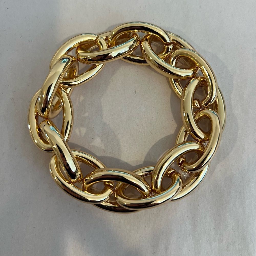 Chunky Gold Stretch Link Bracelet - Picture 2 of 2